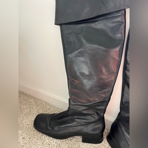 Nine West Vintage Zannyr Leather Knee High Black Boot, Women’s Size 8 - Picture 6 of 10